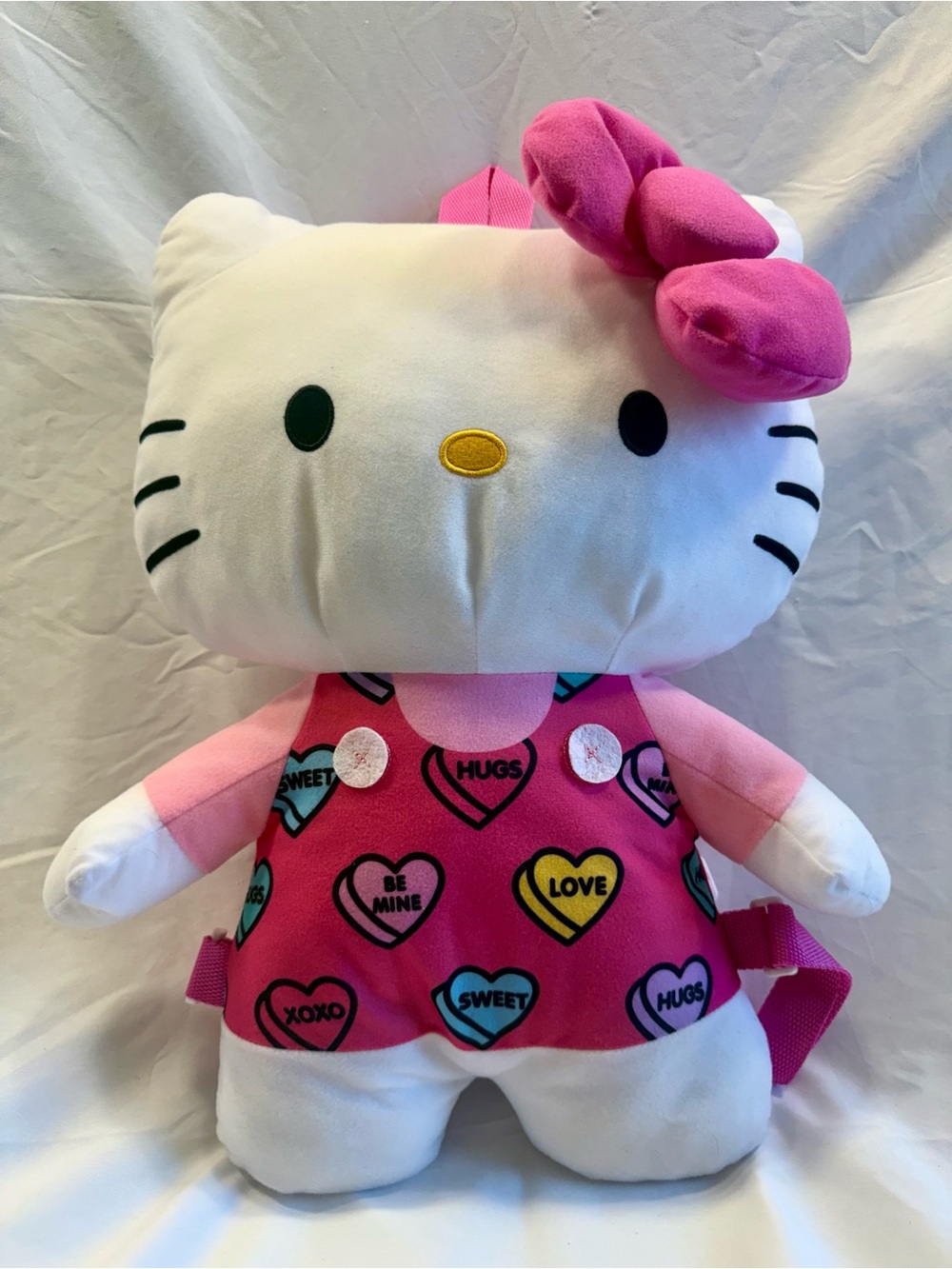 Hello Kitty 18" Large Valentines Day Plush Backpack